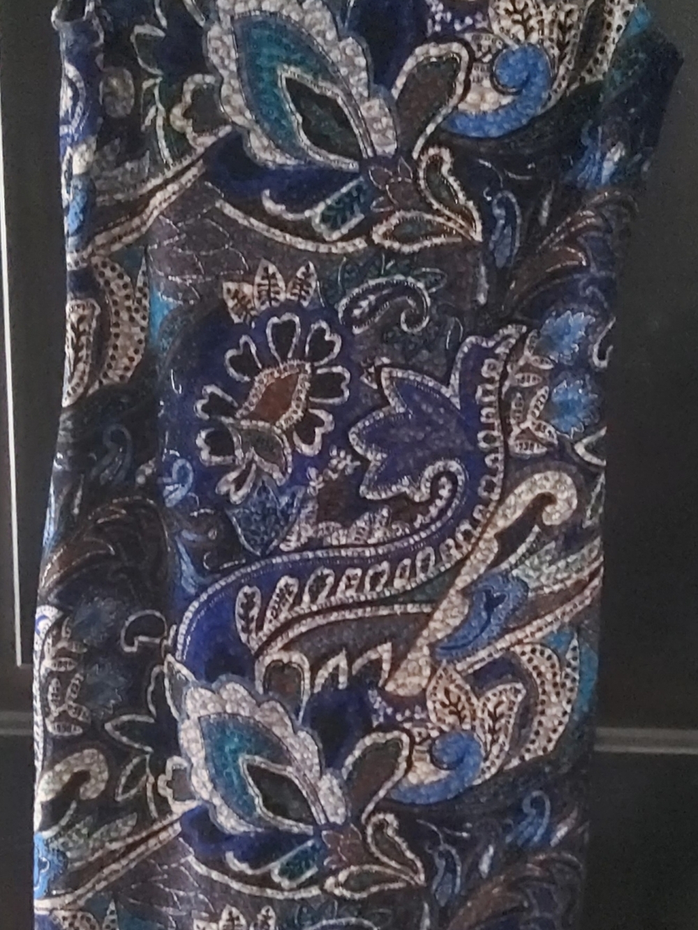 Beige by eci Blue and Teal Paisley Print Dress Sz 10
